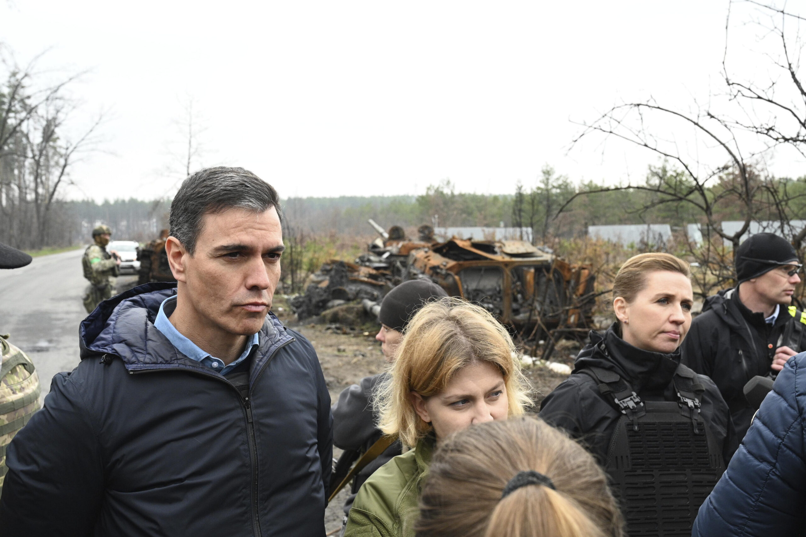 I premier di Spagna e Danimarca in Ucraina:”Uno shock assistere alle atrocità della guerra di Putin”