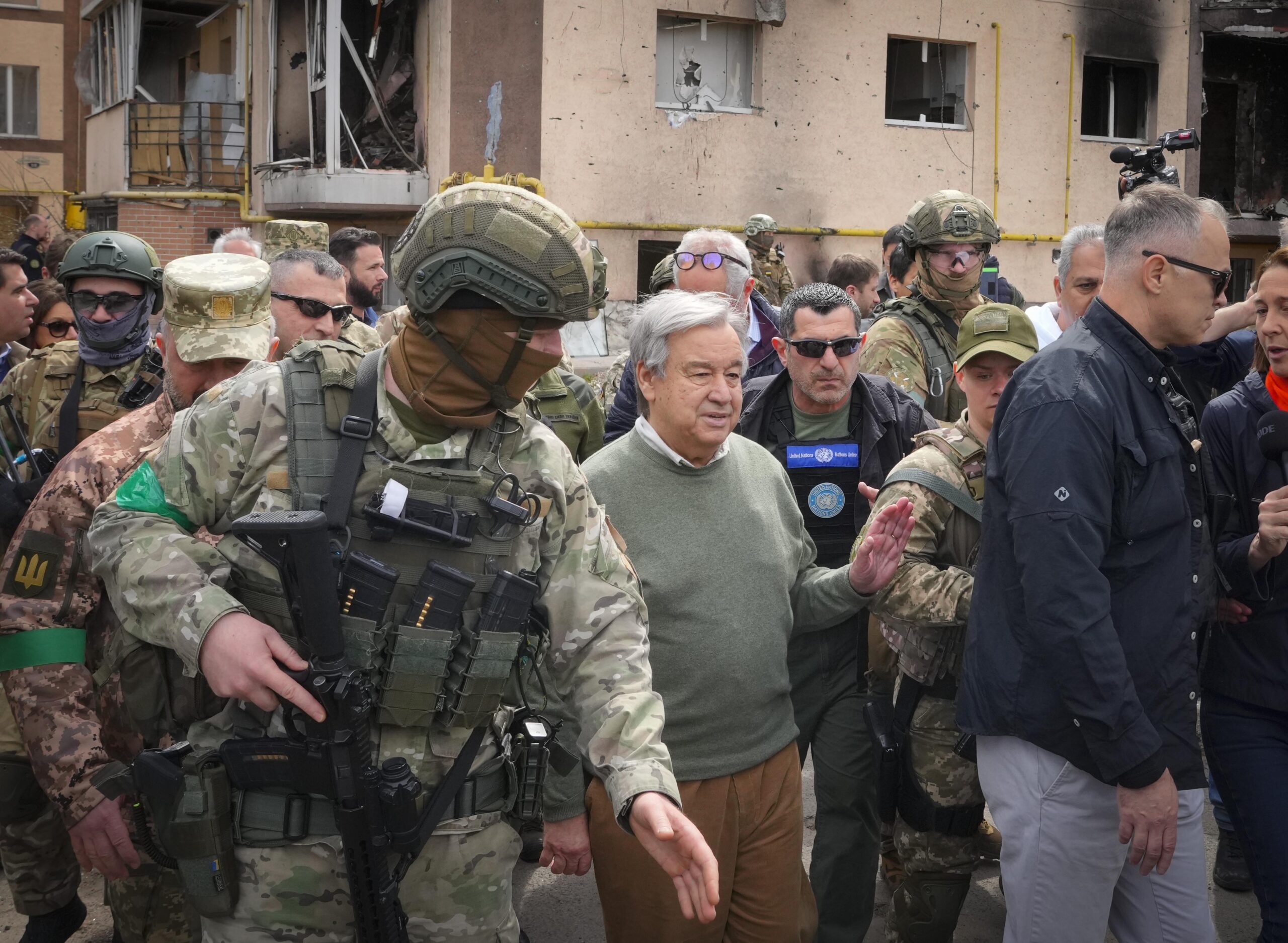 Ucraina, il segretario dell’Onu Guterres a Borodyanka