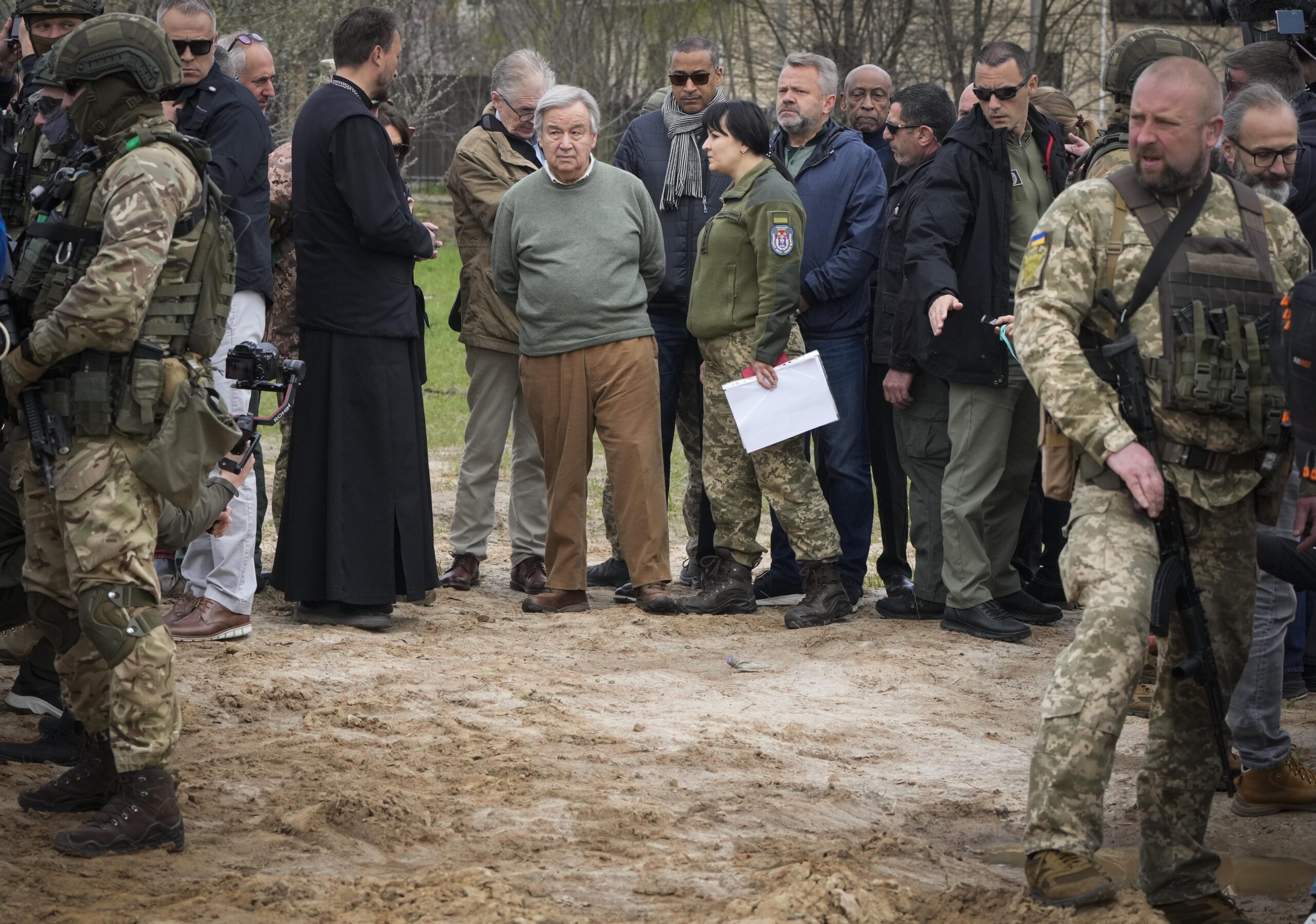 Ucraina, il segretario dell’Onu Guterres a Borodyanka