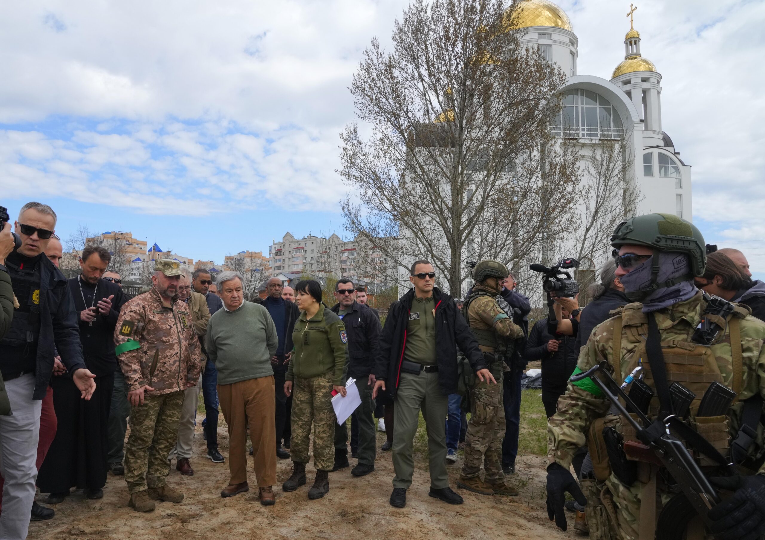 Ucraina, il segretario dell’Onu Guterres a Borodyanka