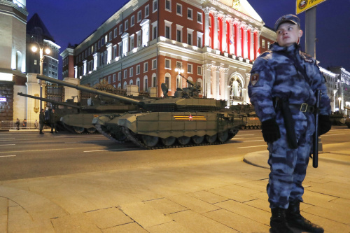 A Mosca le prove per la grande parata militare del 9 maggio, Giorno della Vittoria