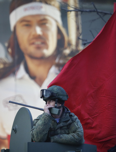 A Mosca le prove per la grande parata militare del 9 maggio, Giorno della Vittoria