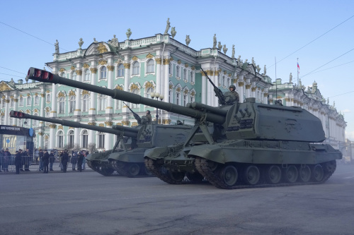 A Mosca le prove per la grande parata militare del 9 maggio, Giorno della Vittoria