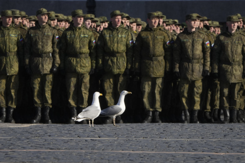 A Mosca le prove per la grande parata militare del 9 maggio, Giorno della Vittoria