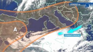 Nel fine settimana del primo maggio si indebolisce alta pressione favorendo deboli perturbazioni