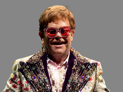 Gli occhiali stravaganti e particolari della stella della musica Elton John