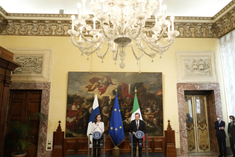 La premier finlandese Marin incontra Draghi a Palazzo Chigi – FOTOGALLERY