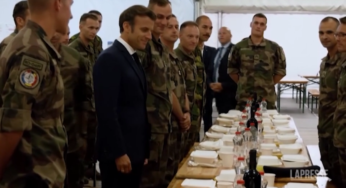Il presidente francese Macron in Romania