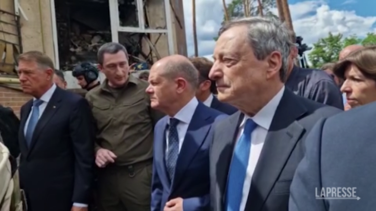 Il primo viaggio in Ucraina da quando è scoppiata la guerra di Draghi, Macron e Scholz – FOTOGALLERY