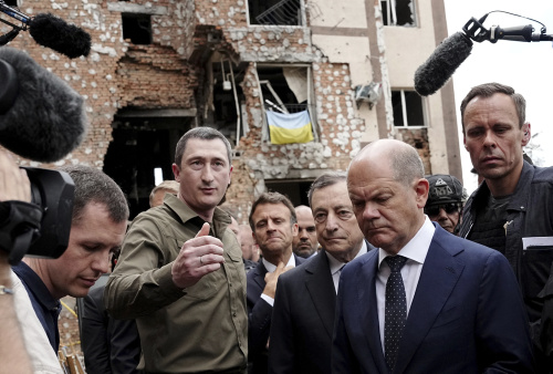 Il primo viaggio in Ucraina da quando è scoppiata la guerra di Draghi, Macron e Scholz – FOTOGALLERY