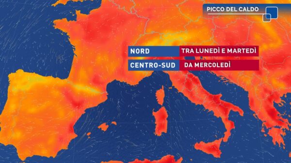 Aumentano caldo e afa, con temperature anche di 40 gradi. Ci attendono notti “tropicali”