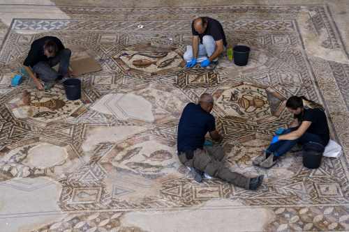 Splendidi mosaici romani esposti in Israele. Erano in tournée nei musei più importanti del mondo – FOTOGALLERY