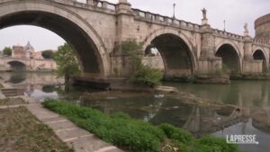 Anche il Tevere in sofferenza per la siccità, si temono le piogge violente