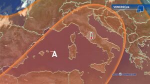 La massa d’aria eccezionalmente calda associata all’anticiclone nord africano occupa l’intero paese determinando fine settimana bollente