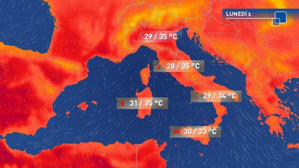 La parentesi di caldo meno intenso sta per terminare: in settimana temperature nuovamente oltre i 35°