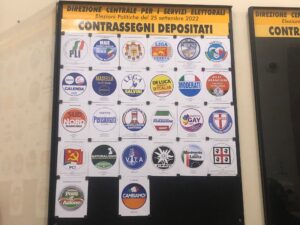 Da oggi si possono depositare i simboli per le elezioni del 25 settembre