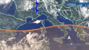 Meteo: tempo instabile al Nord e parte del Centro, sole al Sud con aumento delle temperature