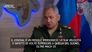 Ucraina, Shoigu: “Mosca ha utilizzato il missile ipersonico Kinzhal in tre occasioni”