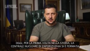 Ucraina, Zelensky: “A Zaporizhzhia rischio emergenza globale radiazioni. Aiea intervenga velocemente”