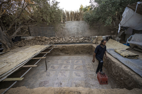 Trovato un raro mosaico bizantino nella Striscia di Gaza