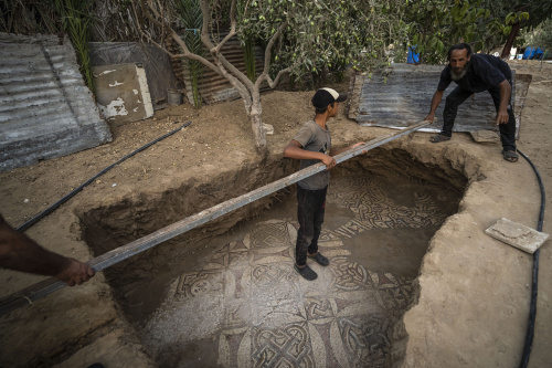 Trovato un raro mosaico bizantino nella Striscia di Gaza